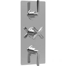 Balterley - Connect Triple Concealed Crosshead Thermostatic Shower Valve (2 Outlets) - Chrome