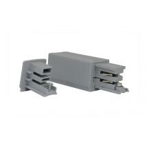 Connecteur d'Alimentation pour Rail type xts + Clips de fin. Miidex Lighting gris - gauche