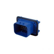 Connecteur AmpSeal femelle 14 Voies bleu PCB 90° avec épingle dorée