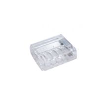 Connecteur automatique 5 entrées transparent pour câble rigide 1mm² à 2,5mm² connexion rapide (sachet de 100) Sib Adr P07205