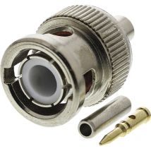 Connecteur coaxial RS PRO Mâle Droit, raccordement A sertir 50O Montage sur câble ( Prix pour 1 )