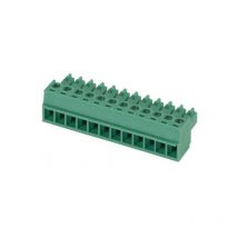 Connecteur bornier au chariot pas de 3,81 Femelle 12 Voies Vert
