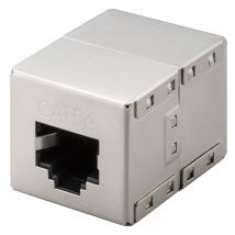 Raccord Modulaire RJ45, cat 5e, boîtier métallique, 2x Fiche RJ45 (8P8C).