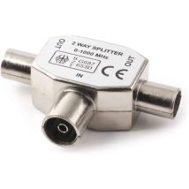 Langray - Connecteur coaxial d'antenne coaxiale pour deux antennes femelles, type t / f Distributeur d'antenne entièrement blindé Distributeur