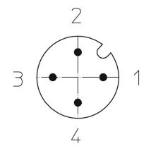 Lutronic - Connecteur confectionné pour capteurs/actionneurs M12 1210 04 002 5m 1084 mâle, droit 5.00 m Nombre de pôles: