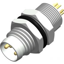 Connecteur cylindrique 3 contacts, Montage panneau ( Prix pour 1 )