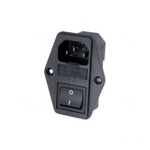 Schurter - Connecteur d'alimentation Ac+porte-fusible+interrupteur Iec60320 4304.6058
