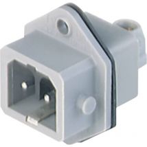 932 048-106-1 Connecteur d'alimentation stasei embase mâle verticale Nombre total de pôles: 2 + pe 16 a gris - Hirschmann