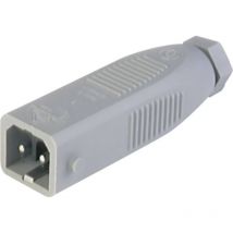 Hirschmann - 932 038-106-1 Connecteur d'alimentation stas mâle, droit Nombre total de pôles: 2 + pe 16 a gris 1 pc(s)