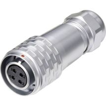 Connecteur de câble circulaire femelle, droit ø 12 4 pôles 200 v/ac 5 a IP67 Push-Pull Weipu SF1210/S4 i