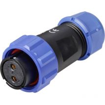 Connecteur de câble femelle, droit 2 pôles 30 a 500 v/ac IP68 Weipu SP2110 / s 2 i