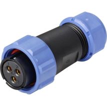 Connecteur De Câble Femelle, Droit 3 Pôles 30 A 500 V/ac Ip68 Weipu Sp2110 / S 3 I D28092