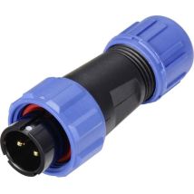 Connecteur De Câble Mâle, Droit 2 Pôles 13 A 250 V/ac Ip68 Weipu Sp1310 / P 2 I D21193