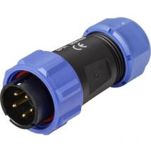 Connecteur de câble mâle, droit 5C pôles 15 a 500 v/ac IP68 Weipu SP2110 / p 5C ii