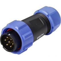 Weipu - Connecteur de câble mâle, droit 7 pôles 15 a 500 v/ac IP68 SP2110 / p 7 ii