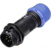 Connecteur de câble mâle, droit In Line pôles 5 a 180 v/ac IP68 Weipu SP1311 / p 5 ii