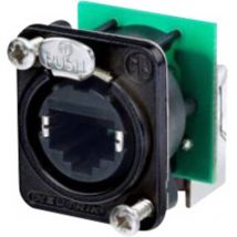 RJ45 connecteur de données série etherCon d Neutrik NE8FDP-R-B RJ45 femelle, coudé Pôle: 8P8C noir 1 pc(s)