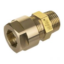 Raccord à compression pour tuyau multicouches diamètre 16mm, mâle 15x21.