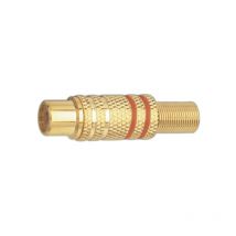 Connecteur femelle rca métallique Electro Dh Anneaux rouges 10.591/D/R 8430552010950