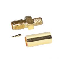 Electro Dh - Connecteur femelle sma inversé avec broche centrale macho pour câble RG-58/U 20.203/58 8430552114481