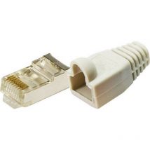 Connecteur Ftp Rj45 Cat5e avec capuchon gris Mp0011