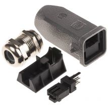 Harting - Connecteur Han 3 a RJ45 Han 3 a RJ45 09451151100 gris Contenu: 1 pc(s)