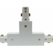 Silamp - Connecteur led en t pour Rail Monophasé blanc