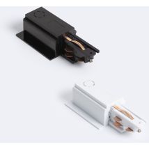 Connecteur 'Left Side' au Résau pour Rail Triphasé dali Track Encastré Aluminium Blanc