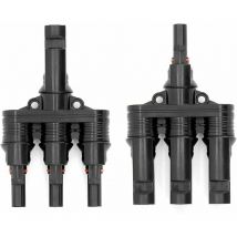 Connecteur M-C-4, Mâle/Femelle Connecteur t de panneau solaire M-C-4 Branchement pv Parallèle Clip Plug Solar Énergie Adaptateur Séparateur Coupleur