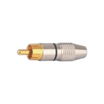 Connecteur Macho coaxial RCA métal Electro DH. Bagues de couleur jaune 10.598/AM 8430552108572