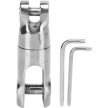 Jeffergarden Connecteur pivotant à double ancre Connecteur d'amarrage multidirectionnel robuste en acier inoxydable 316 Capacité de 3200 lb pour