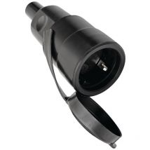 Connecteur pour le bâtiment/l'industrie 10-/16 env. a 250 v noir IP44 caoutchouc plein Kalthoff