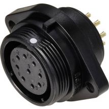 Connecteur pour montage en facade embase femelle 9 pôles 5 a 500 v/ac IP68 Weipu SP2113 / s 9