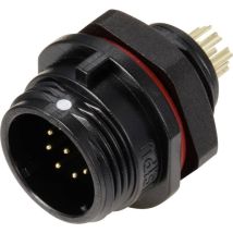 Connecteur pour montage en facade embase mâle pôles 3 a 125 v/ac IP68 Weipu SP1312 / p 9
