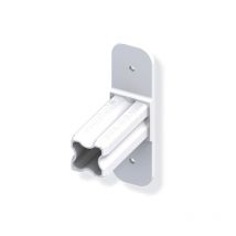 Connecteur base blanc Ø23.5mm 1 embout pour tube alu et pvc