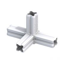 Connecteur jonction 90° blanc Ø23.5mm 4 embouts