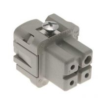 Connecteur Rectangulaire Femelle 3 Voies + Mise à Terre 10A