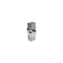 Qualite francaise] - Connecteur réglable pour tube carré de 40mm - Hauteur 52mm Largeur 26mm - Inox 316 - à coller