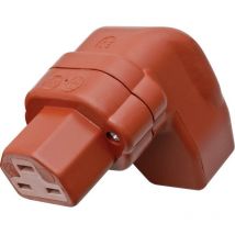 Kalthoff - Connectique pour appareils chauffants série (connecteur réseau) 444 444Si/Wi 444003 femelle, coudé Nombre total de pôles: 2 + pe 16 a rou