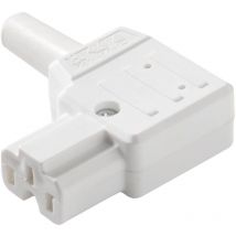 Connecteur secteur série (connecteur réseau) 792 Kaiser 792/ws/C femelle, coudé Nombre total de pôles: 2 + pe 10 a blanc 1 pc(s) D17355