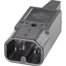 Connectique pour appareils chauffants série (connecteur réseau) 42R k & b 42R042311 mâle, droit Nombre total de pôles: - noir