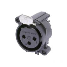XLR embase femelle, contacts coudés Neutrik NC3FAAH1 Nombre de pôles: 3 noir 1 pc(s) X39703