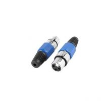 Alpha Elettronica - Connecteur xlr femelle 3 Voies bleu