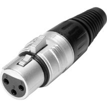 Connecteur Xlr Hicon Hi-x3cf Femelle Droit Nombre De Pôles: 3 Argent, Noir 1 Pc(s)