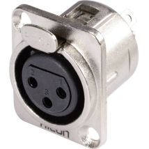 Xlr Embase Femelle, Contacts Droits Hicon Hi-x3df-g Nombre De Pôles (num): 3 Noir 1 Pc(s)