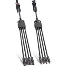 Connecteurs de branche en y solaire, 1 paire de connecteurs parallèles pour panneaux solaires, 1 à 4 séparateurs, Kit d'outils de prise de fil de