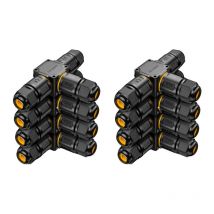 8 pcs Connecteurs de Câbles Étanches IP68 - Boîte de jonction 3 voies connecteur etanche 3 fils - Raccordement extérieur du jardin - Dérivation de