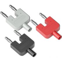 Laoa - Connecteurs de fiche banane de 4 mm Adaptateurs de court-circuit Prise femelle de 4 mm vers double convertisseur de prise male de 4 mm 3