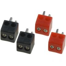 Connecteurs de haut-parleur 2.5mm2 - Dore Prise male - a sertir