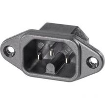 Connectique pour appareils chauffants série (connecteur réseau) 42R k & b 42R024211 embase mâle verticale Nombre total de pôles: 2 10 a noir 1 pc(